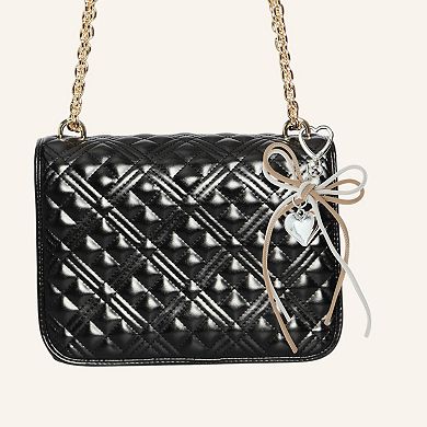 PU Bow Handbag Charms Keychains 1 Pc