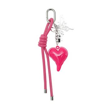 Stylish Hearts Braided Rope Handbag Charm 1 pc