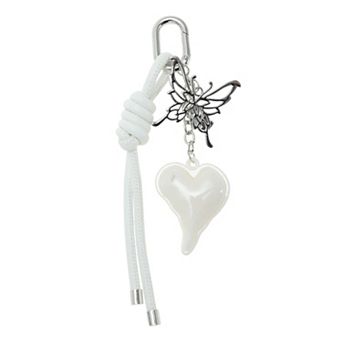 Stylish Hearts Braided Rope Handbag Charm 1 pc