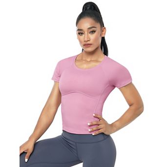 Women's Workout Shirt Moisture-Wicking Athletic Yoga Running Gym Top