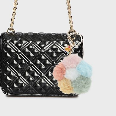 Fashion Cherry Blossoms Pom Pom Handbag Charm 1 Pc