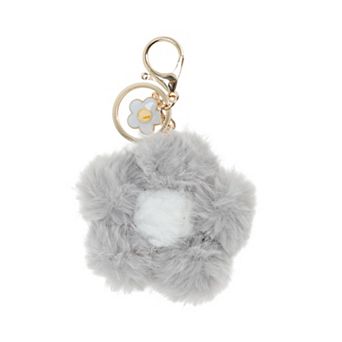 Fashion Cherry Blossoms Pom Pom Handbag Charm 1 pc