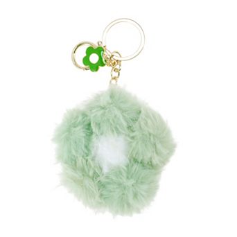 Fashion Cherry Blossoms Pom Pom Handbag Charm 1 pc