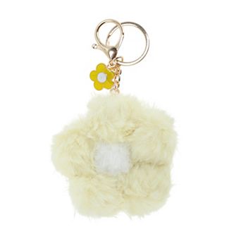 Fashion Cherry Blossoms Pom Pom Handbag Charm 1 pc
