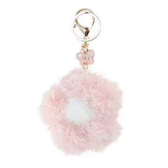 Fashion Cherry Blossoms Pom Pom Handbag Charm 1 pc