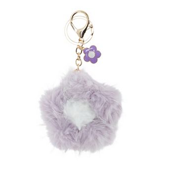 Fashion Cherry Blossoms Pom Pom Handbag Charm 1 pc