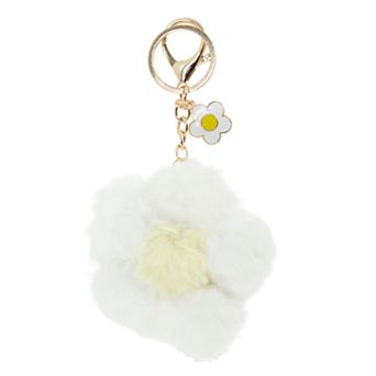 Fashion Cherry Blossoms Pom Pom Handbag Charm 1 pc