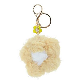Fashion Cherry Blossoms Pom Pom Handbag Charm 1 pc