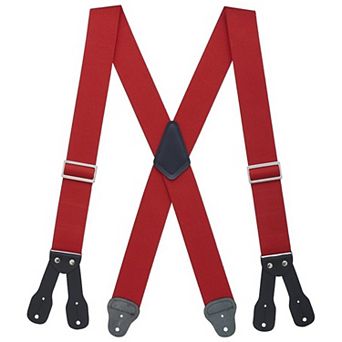 Suspender Store Logger Button Suspenders - Red