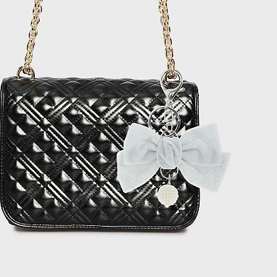 Fashion Velvet Bow Handbag Charm 1 Pc