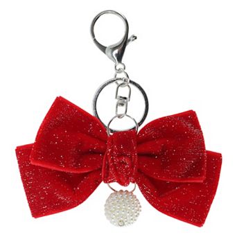 Fashion Velvet Bow Handbag Charm 1 pc