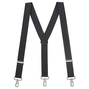 Suspender Store 1.5" Elastic Trigger Snap Suspenders - Black