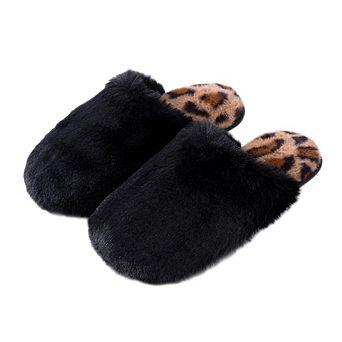 Roxoni Women’s Fuzzy Suede Slippers Cozy Winter House Slippers with Sweater Knit Design