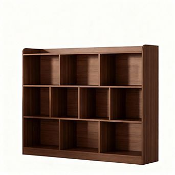 3 tier Minimalist Bookshelf, 10-Cube Storage, Multi-Purpose, Easy Assembly