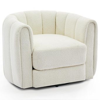Modern 360° Swivel Barrel Accent Chair Set of 2