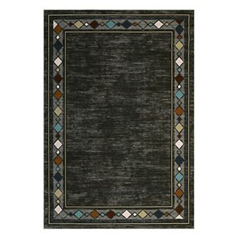 Vintage Area Rug Non Slip Foldable Vacuum Clean Non Shedding Floor Cover for Living Room Laundry