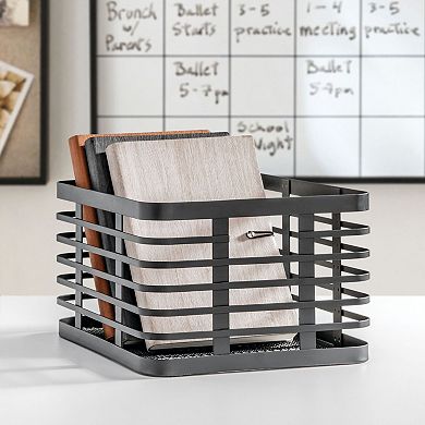 Metal Pantry Basket with Handles - Set of 4 - Matte Black