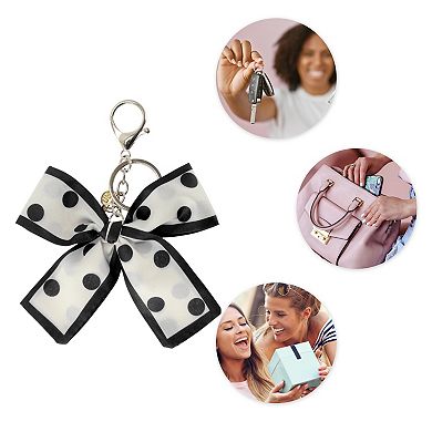 Fashion Polka Dot Print Scarf Handbag Charm 1 Pc