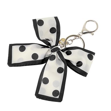 Fashion Polka Dot Print Scarf Handbag Charm 1 Pc