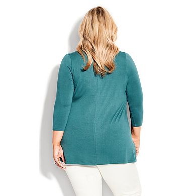 Avenue Women's Plus Size Ellis Plain Tunic