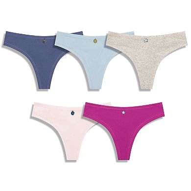 Juniors' SO® 5-Pack Ribbed Thong Panties SO83-115P5