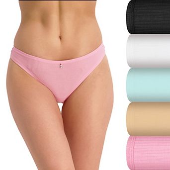 Juniors' SO® 5-Pack Ribbed Thong Panties SO83-115P5