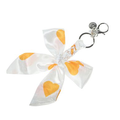 Fashion Bow Scarf Heart Print Handbag Charm 1 Pc