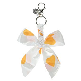 Fashion Bow Scarf Heart Print Handbag Charm 1 pc