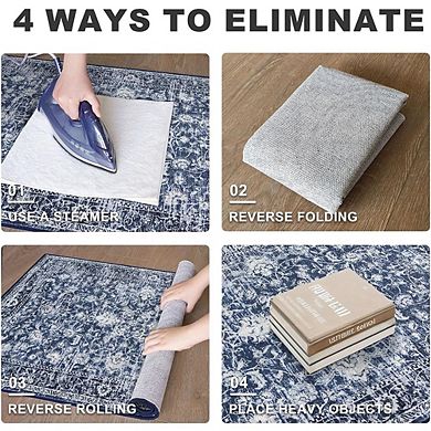 2x3 Vintage Floral Rug, Washable Non-Slip for Entryway & Bedroom