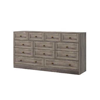 12 Drawers Wooden Dressers for Bedroom, Wood Chest of Drawers Clothes Storage Organizer