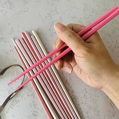5 pairs Fiberglass Reusable Chopsticks Non-slip