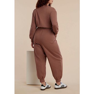 ELOQUII Elements Women's Plus Size Knit Jumpsuit