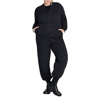 ELOQUII Elements Women's Plus Size Knit Jumpsuit