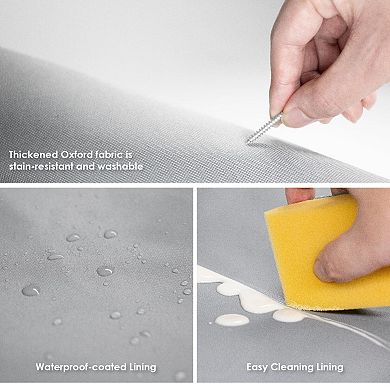 4-Section Laundry Basket with Lockable Wheels and Oxford Fabric