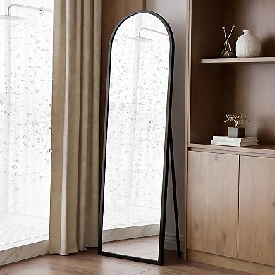 Arched Full Length Floor Mirror with Stand 71"x28"