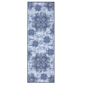 Vintage Area Rug Machine Washable Vacuum Clean Ultra Thin Stain Resistant Carpet for Kid's Room