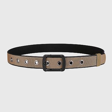 Women's Reversible Belt - Adjustable Military-Style Belt with Stainless Steel Buckle