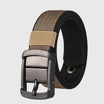 Women's Reversible Belt - Adjustable Military-Style Belt with Stainless Steel Buckle