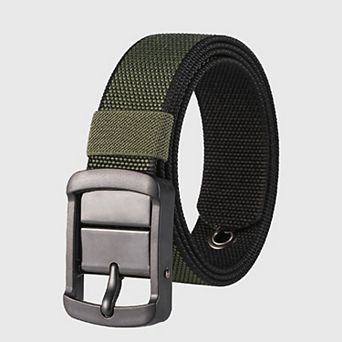 Women's Reversible Belt - Adjustable Military-Style Belt with Stainless Steel Buckle