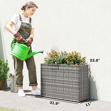 Outsunny Raised Garden Bed with Adjustable Foot Pads,