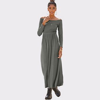 Lascana Women's Ruched Maxi Dress