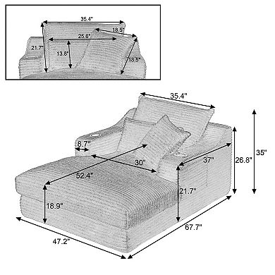 GOODSILO Modern Comfortable Cushioned Compression Sofa with Unique Cushion Design