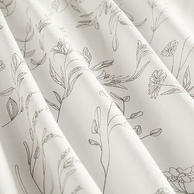 Home Collection Cotton Blend Floral Print Shower Curtain