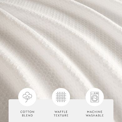 Home Collection Cotton Blend Waffle Shower Curtain