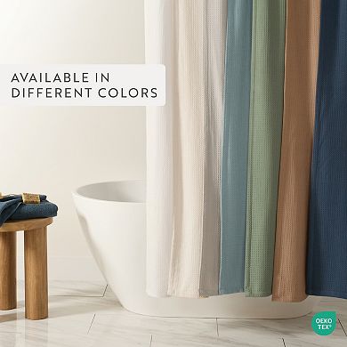Home Collection Cotton Blend Waffle Shower Curtain