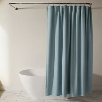 Home Collection Cotton Blend Waffle Shower Curtain