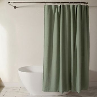 Home Collection Cotton Blend Waffle Shower Curtain