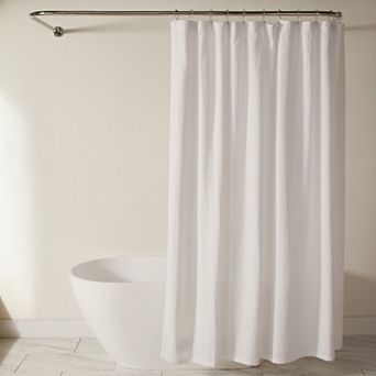 Home Collection Cotton Blend Waffle Shower Curtain