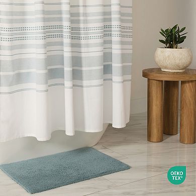 Home Collection Cotton Blend Striped Shower Curtain