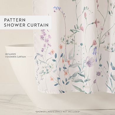 Home Collection Timeless Floral Patterned Shower Curtain